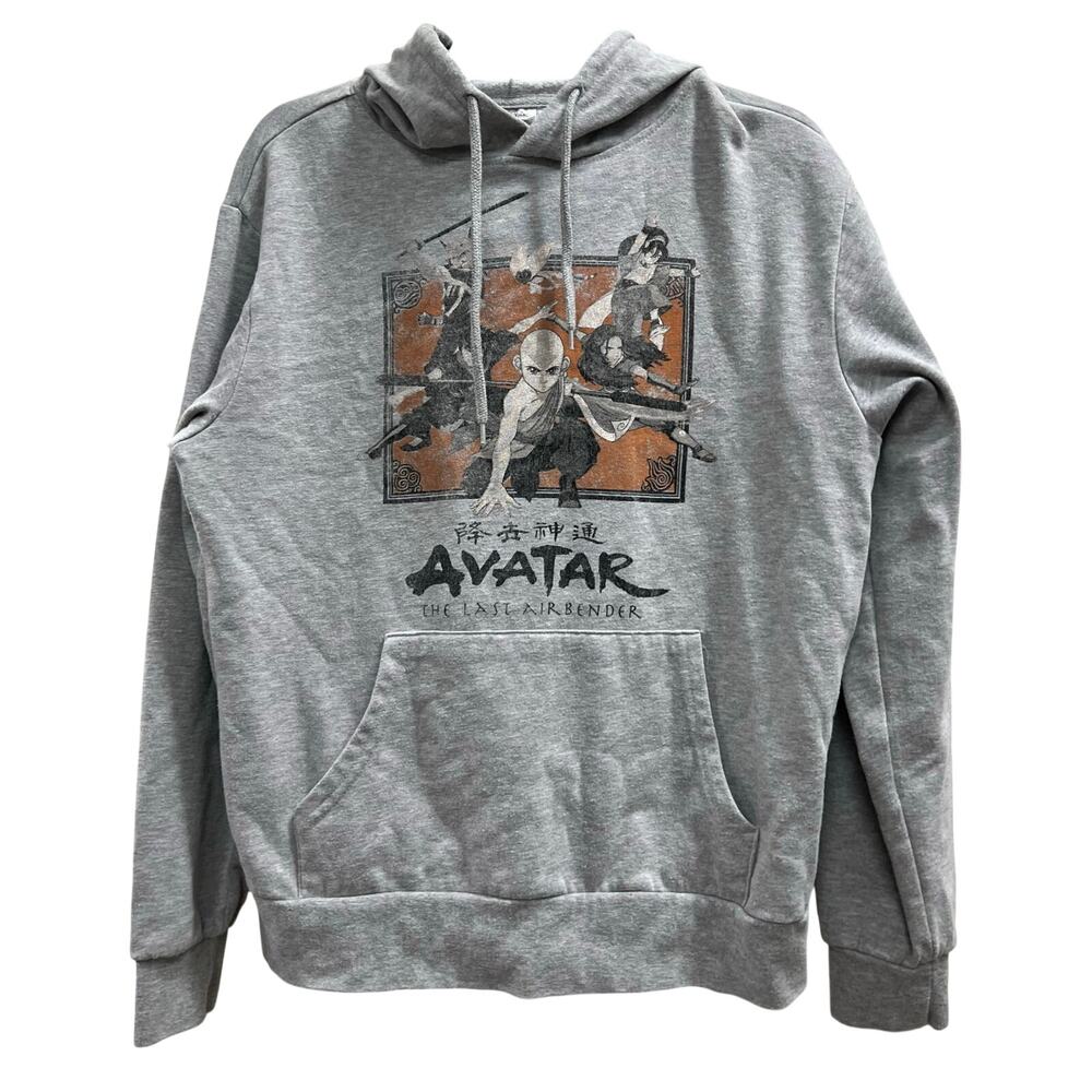 Avatar: The Last Airbender "Painted Show Ideograph Logo" thrashed hoodie sz S